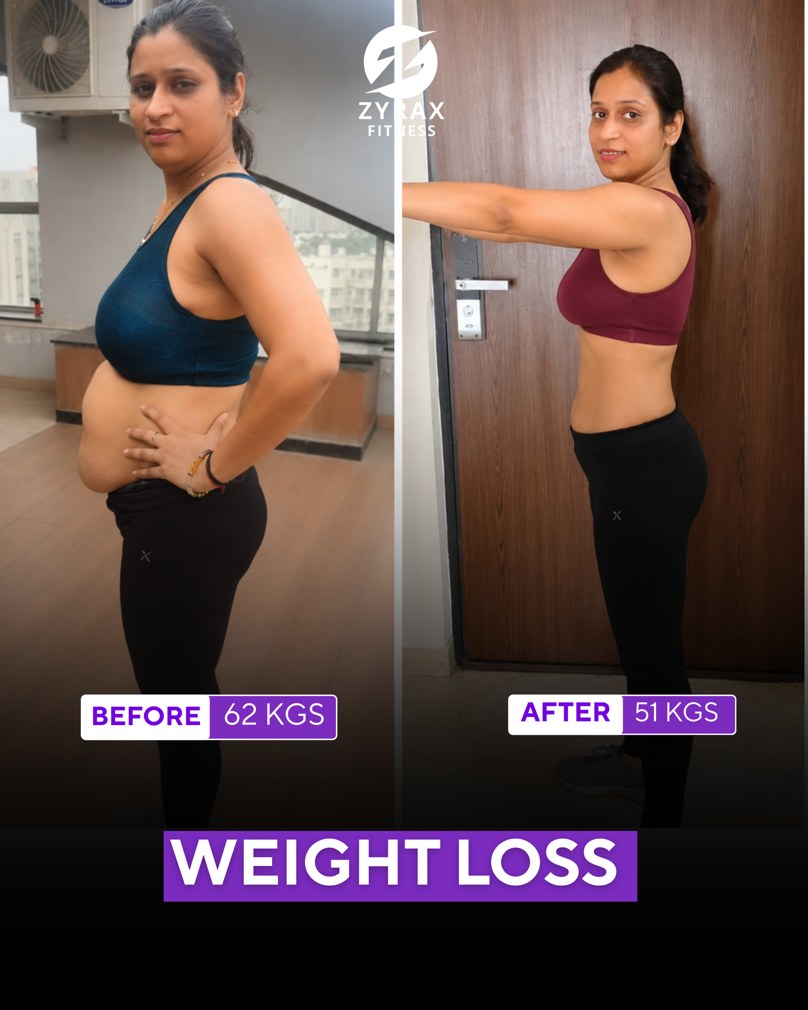 Zyrax Fitness member's transformation through Zumba dance workout