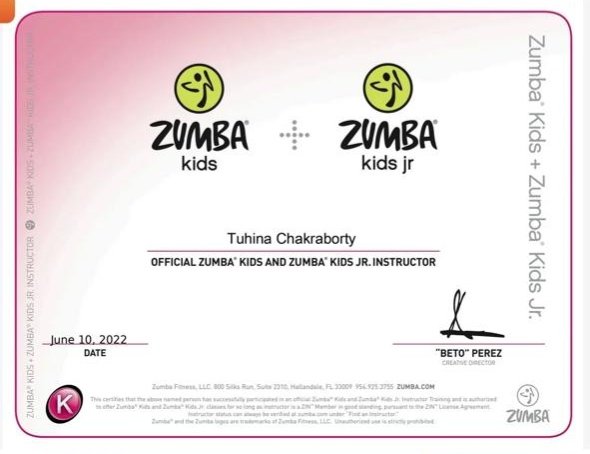 Zyrax Fitness certificate 6